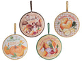 Set 4 sottopentola in ceramica con base in sughero