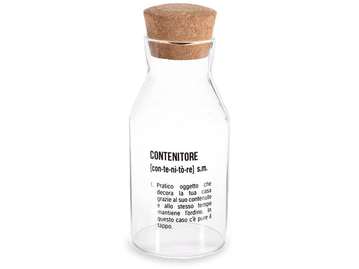 Bottiglia / contenitore di vetro 800 ml con tappo in sughero